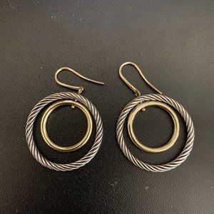David Yurman  Drop Hoop Earrings